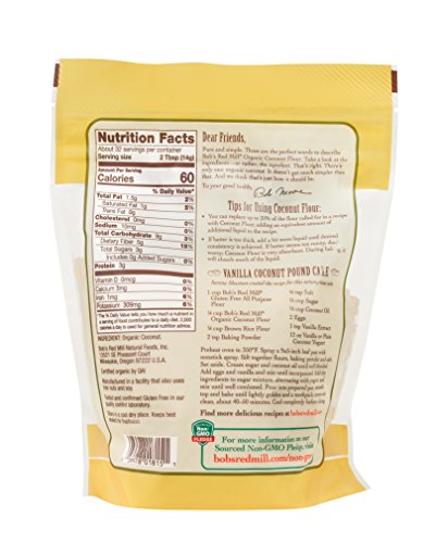 Bob's Red Mill, Organic Gluten Free Coconut Flour, 16 Ounce - image 2