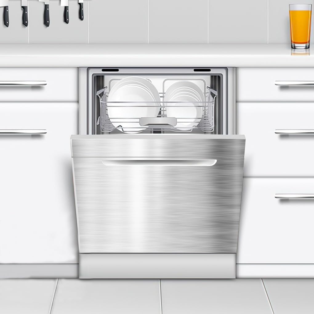 Arthome Gebürstetes Silber Klebefolie Möbel Tapete,40cmx3m Selbstklebende Tapete Wasserdichtes PVC Vinyl Möbelfolie, Klebefolie Papier für Möbelabdeckung, Arbeitsplatte, Küche, Regalauskleidung
