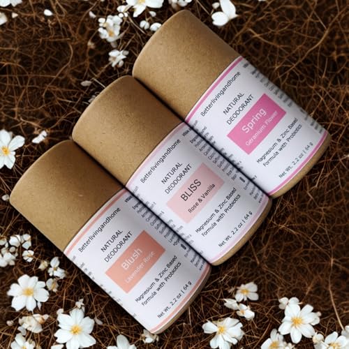 Image of Natural Deodorant Stick - 64 gm | Probiotics + Magnesium | Deodorant for Men & Women | Natural formula and Chemical free| Good for all skin types | Essential Oils Scented (Rose & Vanilla)