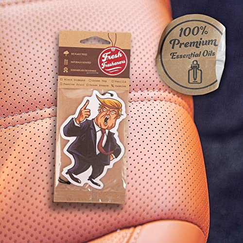 Image of Donald Trump Car Air Freshener 6 Pack Scented With Premium Oils By Fresh Fresheners