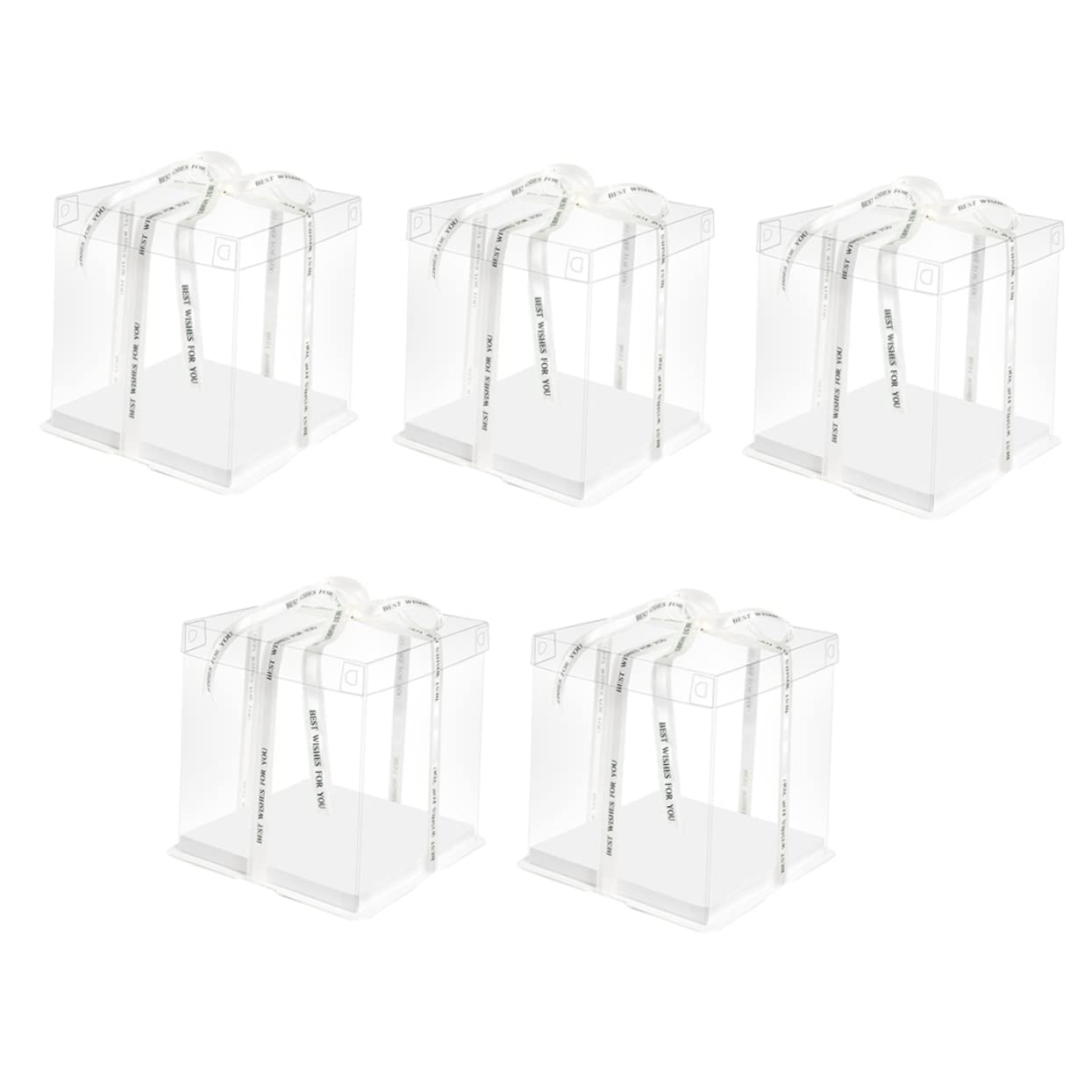 BRIGHTFUFU Non-slip Cake Boxes Cake Wrapping Case Ribbon Easy to Carry Food-safe Material for Outdoor Picnics Traveling