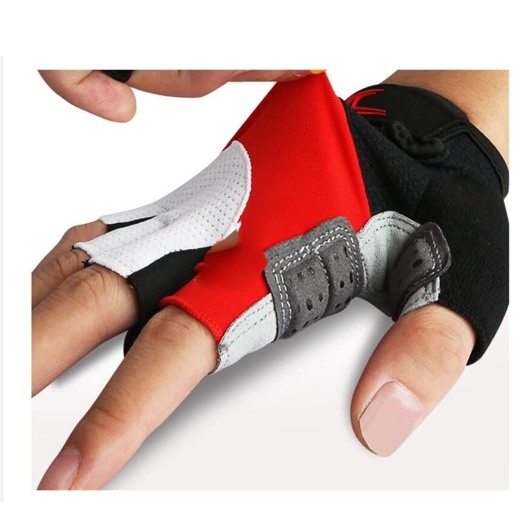 Ciclo Guanti Guanti da Ciclismo su Strada Imbottiti in Gel Liquido, Guanti Mezze Dita Antiscivolo Uomini Donne