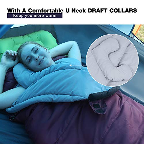 Bolsa de dormir mummy REDCAMP para mochila, ligera y portátil, para camping y senderismo para adultos, azul marino miniatura 3