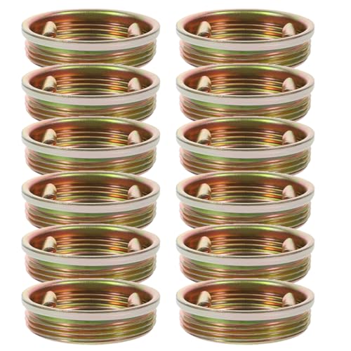 VILLFUL 12pcs Iron Bucket Lid Drum Caps Bung Lid Drum Plugs Pail Lid Water Jug Caps Drum Lids Oil Barrel Lids Water Drum Plug Pail Bung Cap Barrel Caps Drum Closure Bung Drum Sealing Caps