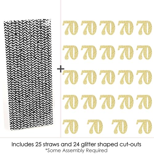 Pitillos de papel decorativos con brillo dorado set 25 miniatura 4