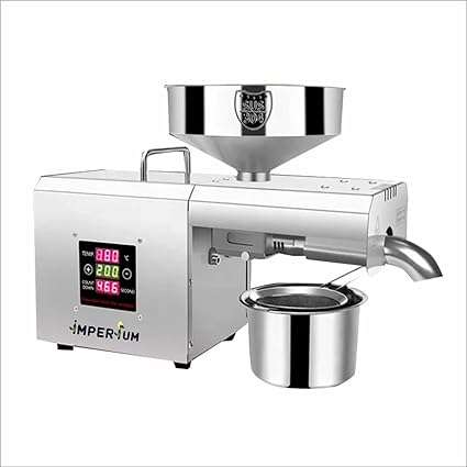 Imperium 650 Watt Stainless Steel Temperature Controller Oil Press Machine Peanut Coconut Sesame Sunflower Almond Walnut Mustard Flex Seeds Oil Machine TC - 05 650W Food Processor