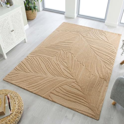 Image of Modern Woolen Carpet Size 4x6 Feet (120x180 cm) Color H1 Gold