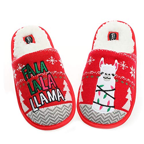 Unisex Flamingo Slippers Women's Fuzzy Plush Cozy Christmas House Shoes for Indoor Outdoor Man's Knitted Slippers
