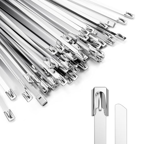LEENUE Metal Zip Ties, 100 Pcs 11.8 Inch...