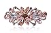 Sankuwen Flower Luxury Jewelry Design Hairpin Rhinestone Hair Barrette Clip (Orange)