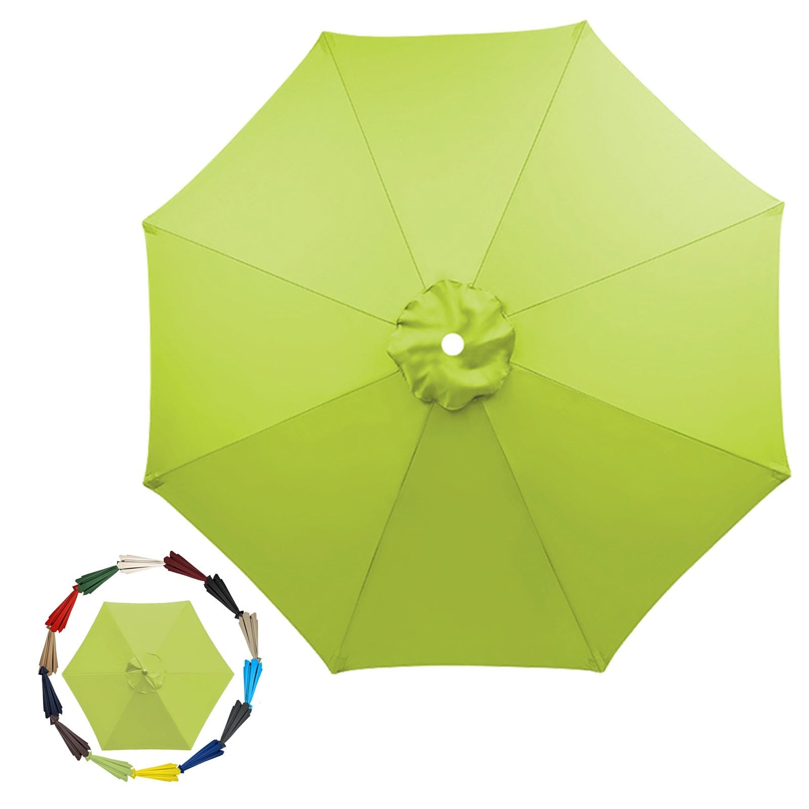 Gzdxbf Unisex Grass Green 200Cm 270Cm 300Cm / 6Ribs 8 Ribs Replacement Parasol Fabric Cover, Umbrella Cloth Replacement, Garden Parasol Canopy Cover(Color:,Size:8 Ribs-2.7M(8.8Ft))