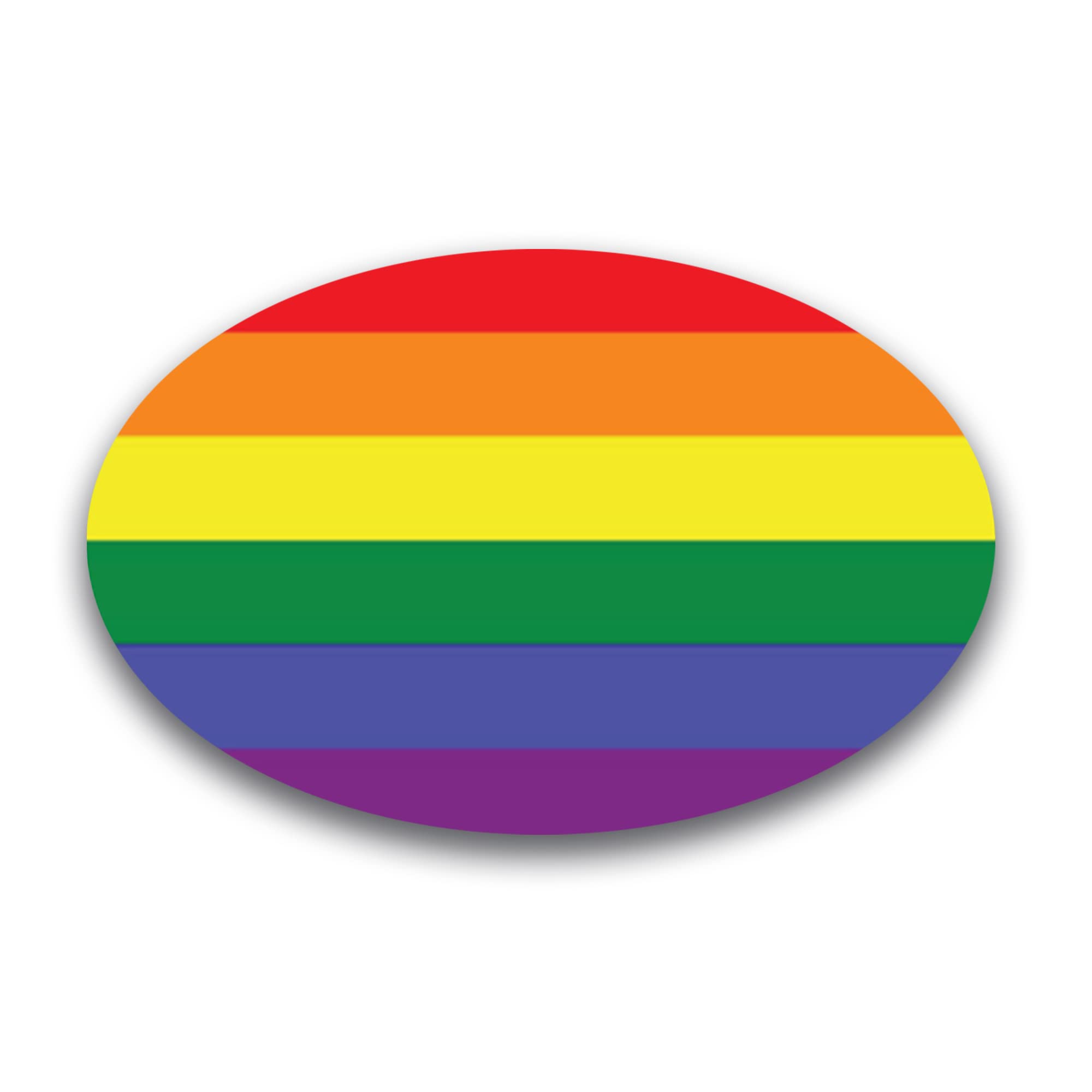 Magnet Me Up LGBTQ Ovaler Magnet-Aufkleber, 10,2 x 15,2 cm, robuster Auto-Magnet für Auto, LKW, SUV, zur Unterstützung von LGBTQ und Gay Pride