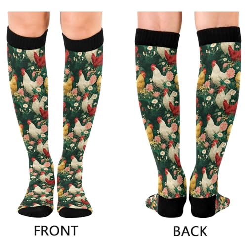 Image of Pigsaly Ceramic Mugs Coffee Cups Womens Knee High Socks Love Compression Socks Athletic Tube Sock Outdoor Sport Socks