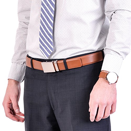 Image of Mission Belt Men's Leather Ratchet Belt, 40mm Metal Collection