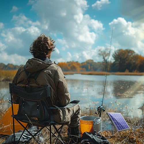 Biling Teichbelüfter Sauerstoffpumpe für Teich Solar, 2,5W Solar Teichbelüfter Sauerstoffpumpe Air Aquarium mit Akk, Sauerstoff Teich Belüftungspumpe 3 Modi 2 Luftsteine für Gartenteich, Angeln