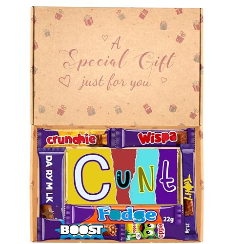 Sweetie Gifts Rude Cunt Chocolate Hamper Funny Rude Novelty Chocolate Bar Gift Letterbox Friendly - Gift for Him or Her Christmas Birthday Joke Present for Adults