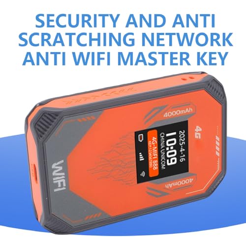 Image of Diydeg WiFi Hotspot, 300Mbps 4000mAh 4G WiFi Hotspot Device with SIM Card Slot, LCD Display Easy Setup Portable Travel Router for Cell Phone Laptop Computer Smart TV