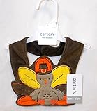 Carter's Thanksgiving Day Turkey Baby Teething Bib Brown Orange Children's Costume