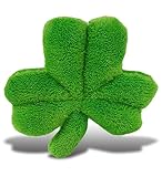 DolliBu Green Shamrock Plush - Cute Good Luck Charm Decorative Ornament for Teddy Bear Stuffed Animal, Party Decorations and Crafts, Four Leaf Clover Plush Toy for Saint Patricks Day Decor - 3 Inch