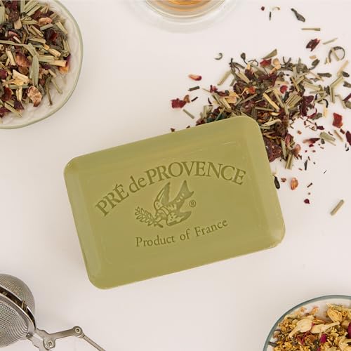 Image of Pre de Provence Artisanal Soap Bar, Enriched with Organic Shea Butter, Natural French Skincare, Quad Milled for Rich Smooth Lather, 8.8 Ounce, Green Tea