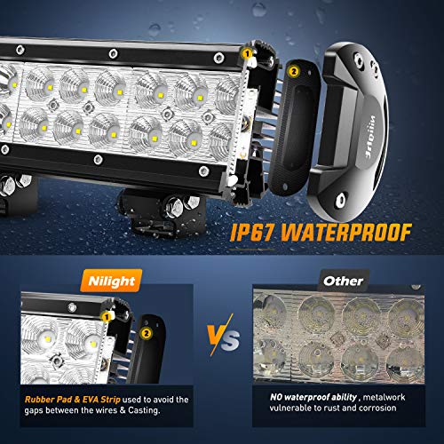 Image of Nilight - 60009C-A 31 inch 198W Led Light Bar Flood Spot Combo Off Road Work Light Driving Fog Lights for SUV Boat 4x4 Jeep Lamp,2 Years Warranty