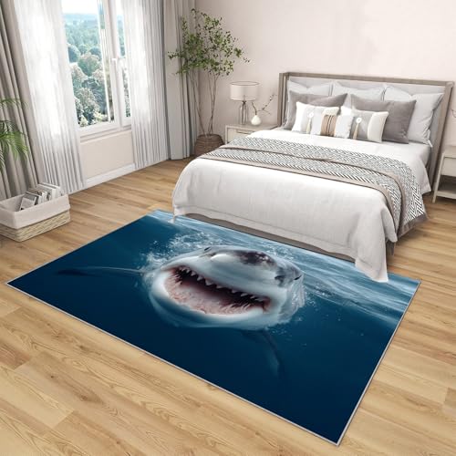 Tapis requins féroces antiderapant et securise pour salon familial - 3