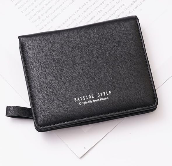 Slim Bifold Leather Wallet RFID Blocking – Minimalist Compact Card Holder with ID Window for Men Women2
