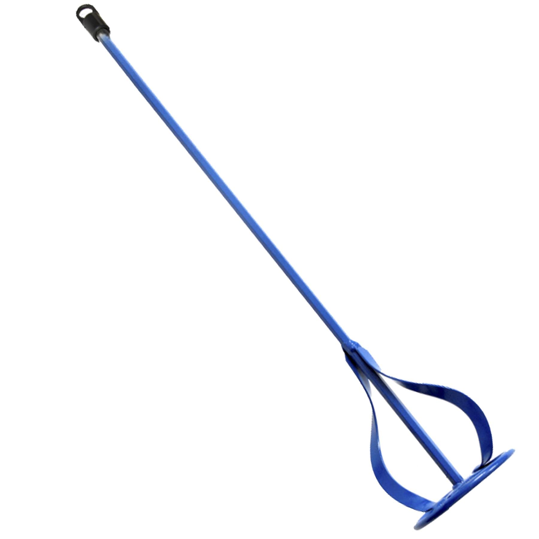Toolty Blue Paint Mixing Paddle 120Mm - Hex Thread - Painted Mixer, Whisk, Stirrer -2-Blade - For Paint, Diy - Tlty-1140