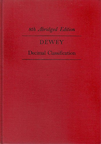 Dewey Decimal Classification and Relative Index B00135PHIG Book Cover