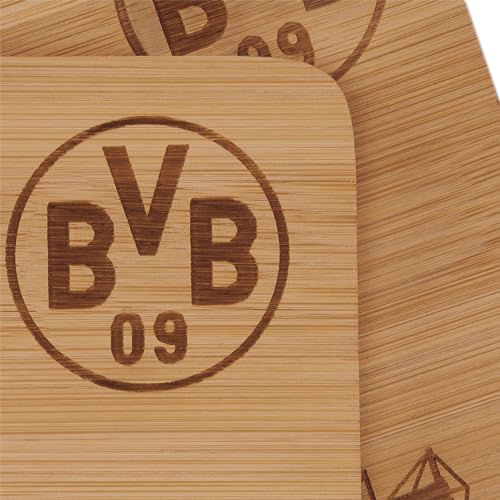 Borussia Dortmund Unisex - Adult Breakfast Boards Wooden Set of 2 Boards, Wood-Coloured, One Size - Image 2