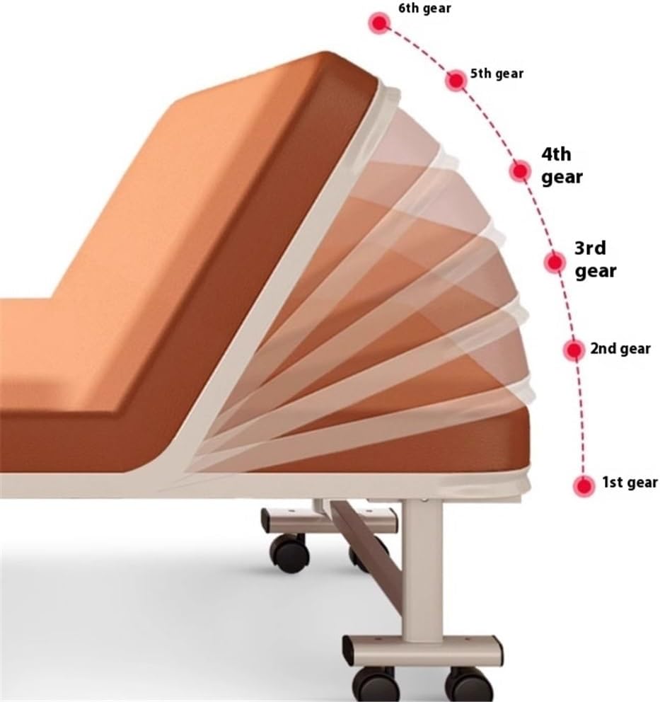 Camping Bed Single Bed, Marching, Office Folding, Adult Home Lounge Chair, Hospital Companion Folding Bed(White,Small)