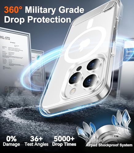 Image of Magnetic Compatible with iPhone 16 Pro Case, [Built-in Invisible Kickstand][Compatible with MagSafe] [Military Grade Shockproof] Slim Thin Phone Case for iPhone 16 Pro 6.3 inch