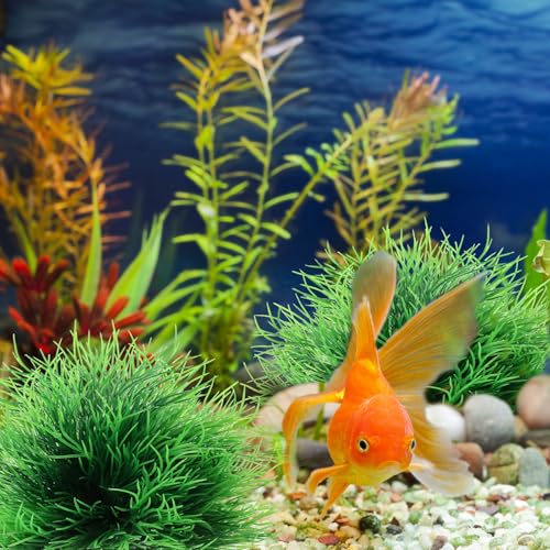 Image of 2 Pcs Aquarium Plants Decorations Fish Tank Decorations Artificial Fish Tank Plants Plastic Fishes Tanks Accessories Small Large Aquarium Decoration Plastic Artificial Plant(Light Green)