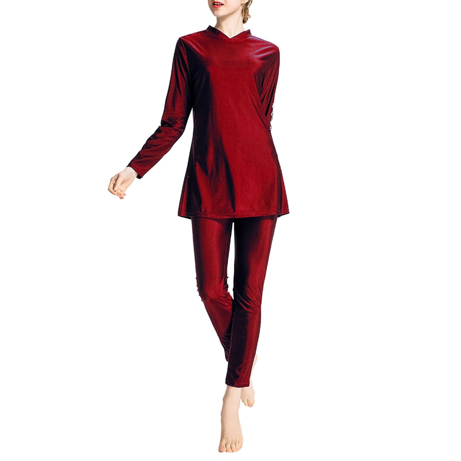 Muslimische Badeanzug Damen: Burkini Uv Rashguard Push Up Bauchweg Swim Suit Bademode Slim Fit Shape Badebekleidung Swimwear Große Größe Schwimmanzug Badeanzüge