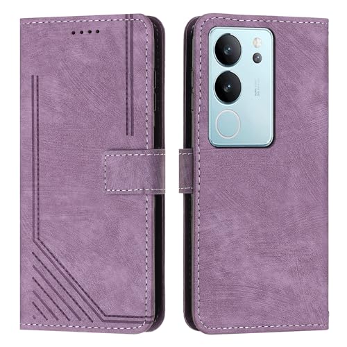 Étui Vivo S17 dragonne étui de téléphone portefeuille flip cover anti-choc