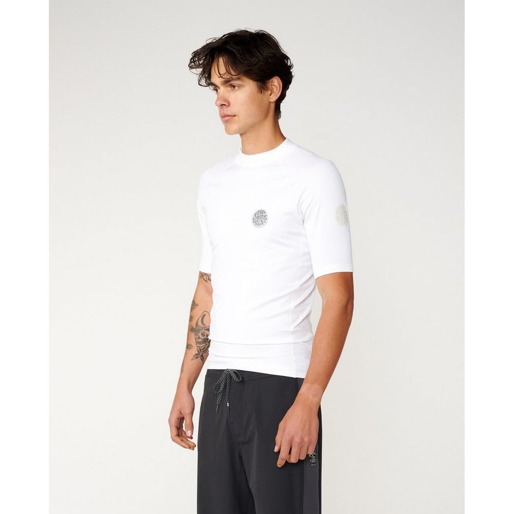 RIP CURL Rash Guard A Maniche Corte Icons UPF Brushed L