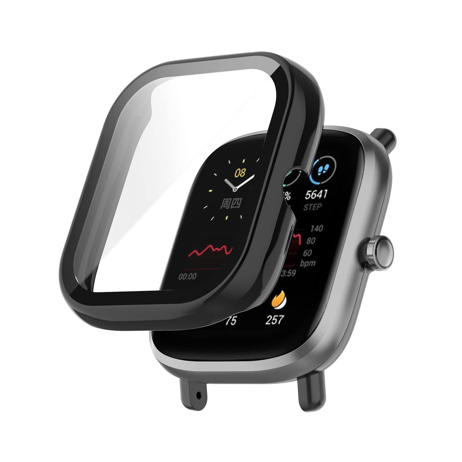 Oboe Screen Protector Case Compatible with Amazfit Bip U/Bip U Pro Watch Shockproof Thin Bumper Cover Protector (Black) (B0BFBLF721) Amazon Price History, Amazon Price Tracker