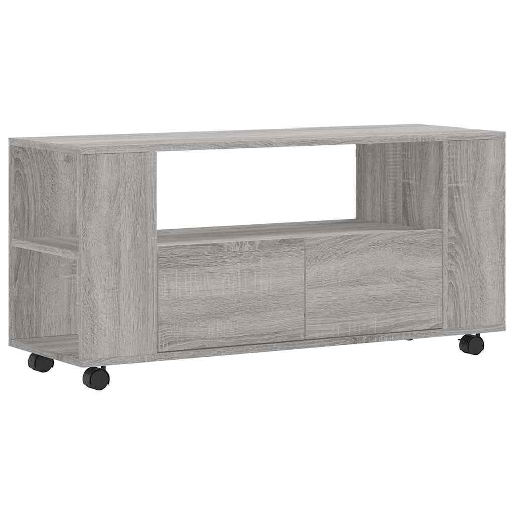 VidaXL - TV Cabinet - 2 Drawer 2 Shelf - Grey Sonoma - 102 x 34.5cm