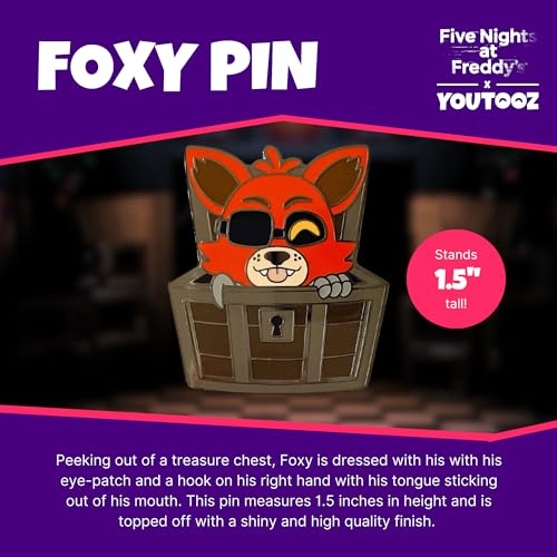 Image of Youtooz Five Nights At Freddy's Pin, Official Licensed FNAF Pins, Collectors FNAF Pin Collection Includes Pin By Youtooz Five Nights At Freddy's Collection