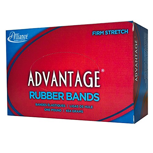 Alliance Rubber 96165 Advantage Rubber Bands Size #16, 1 Lb Box Contains Approx. 1800 Bands (2 1/2" X 1/16", Red) #TOP2
