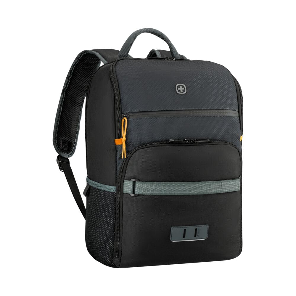 WENGER Move Mochila para portátil con compartimento para tableta, notebook de hasta 16", 22 l, mujer/hombre, negocios, universidad, escuela viajes, negro, 612570