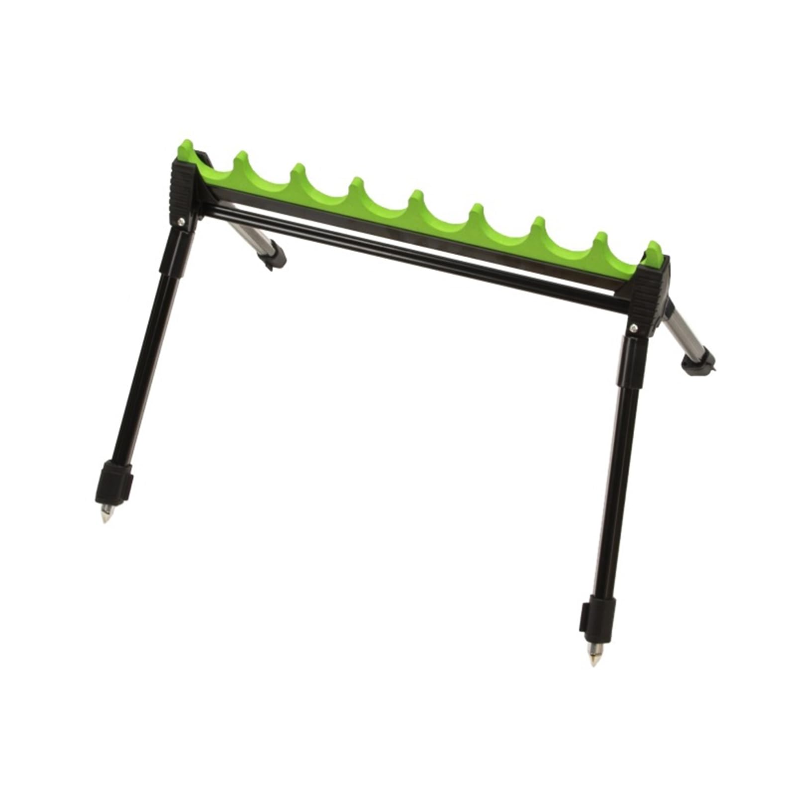 Natudeco Fishing Rod Stand Adjustable Fishing Rod Holder Zinc Alloy Fishing Rod Storage Rack Fishing Pole Organizer for Outdoor Lakes and Rivers (8 Holes)