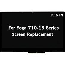 15.6" New Screen Replacement for Lenovo Yoga 710-15 710-15ISK 710-15IKB 80V5 80U0 80V50016US FHD 1920x1080 IPS LCD Display Touch Screen Digitizer Assembly Bezel with Board 30 Pins Connector