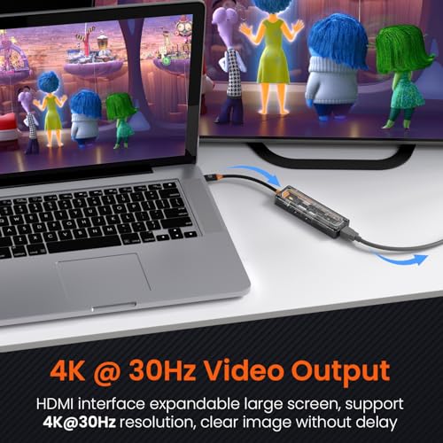 Image of Portronics MPort View Two 6-in-1 USB Type-C Hub Dock,100 W Type-C PD&Data, USB 3.0 SuperSpeed, USB 2.0,SD and Micro SD, 4K HDMI,Transparent Case for Laptop, PC & More(Black)