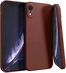 Capa Capinha Silicone Aveludada Compatível Com iPhone XR Premium (MARROM)