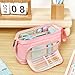 Sooez Big Pencil Case, Extra Large Pencils Pouch, Wide Opening Pen Bag Box with 6 Compartments, Store 200 Pens, Zipper Stationery Organizer, Cute Aesthetic School Supplies for Teen Girls Boys Women