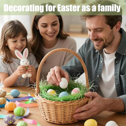 Holzwolle ostergras grün, 200g Papier füllmaterial geschenk kunstgras deko, Dekogras Oster für osternester zum befüllen, osterkorb, osterkörbchen