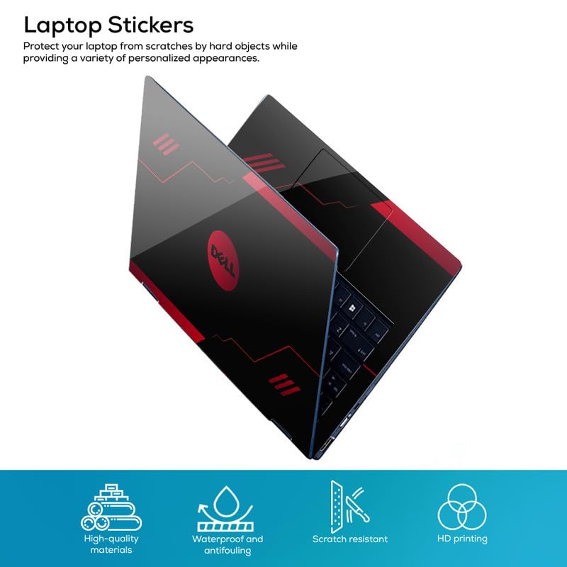 Image of Galaxsia DSGN 299 Full Body Laptop Skin Bubble-Free| Laminated & Removable | HD Quality Sticker for Laptops Upto 15.6 Inches Compatible with DELL