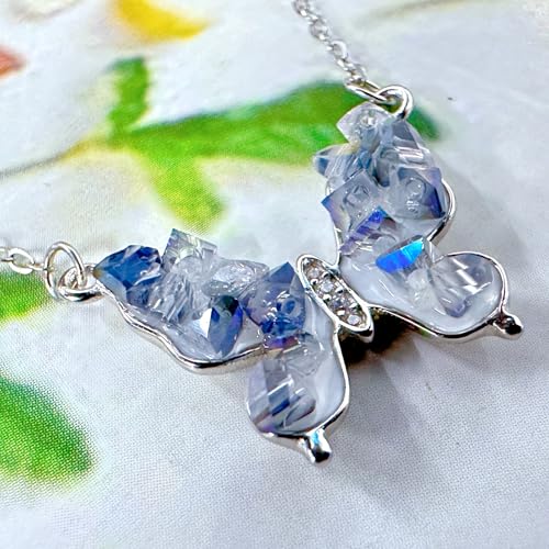 Collier papillon argent décolleté parfait pour mariage et soirée - 7