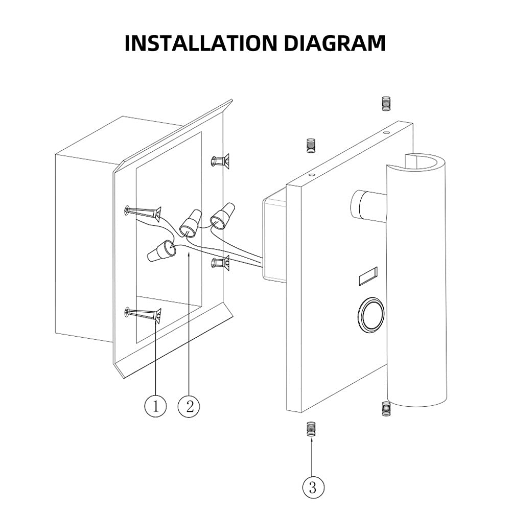 Foco LED, Aplique de Pared con Puerto de Carga USB de 5 V y 2,1 A, lámparas de Lectura para Cama, Apliques de Pared Cuadrados para Interiores, para Cuadros, dormitorios, hoteles, cabeceros.